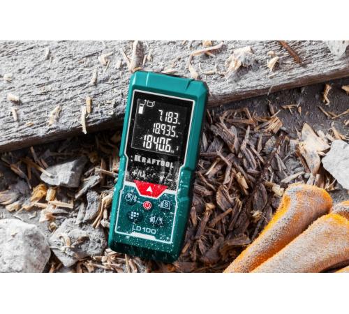 KRAFTOOL LD-100, 5 см - 100 м, лазерный дальномер (34765)