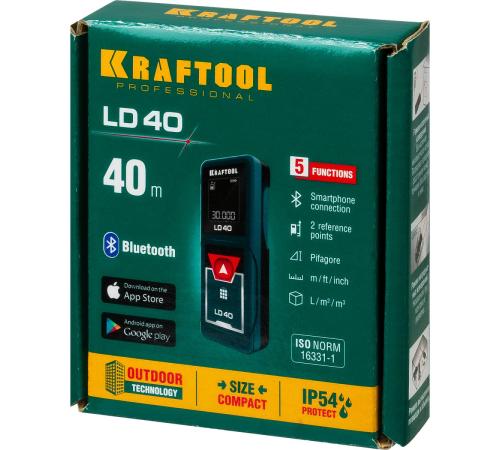 KRAFTOOL LD-40, 5 см - 40 м, лазерный дальномер (34763)