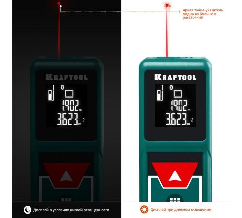 KRAFTOOL LD-40, 5 см - 40 м, лазерный дальномер (34763)