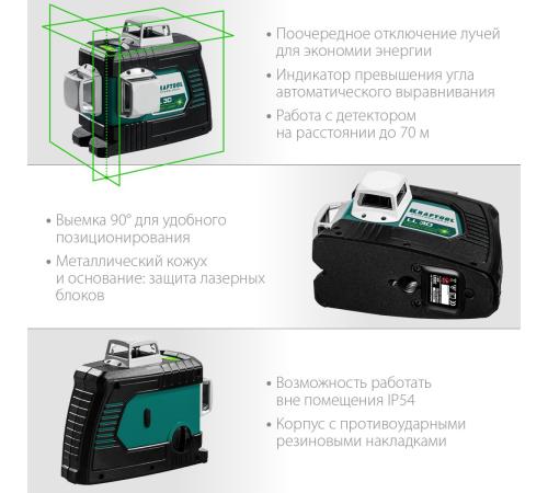 KRAFTOOL LL 3D, лазерный нивелир (34641)