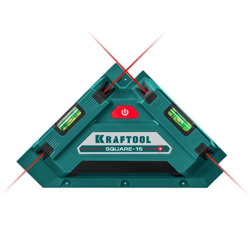 KRAFTOOL Square-15, лазерный угольник для кафеля (34705)