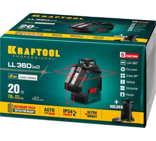 KRAFTOOL LL360 #2, лазерный нивелир (34645-2)