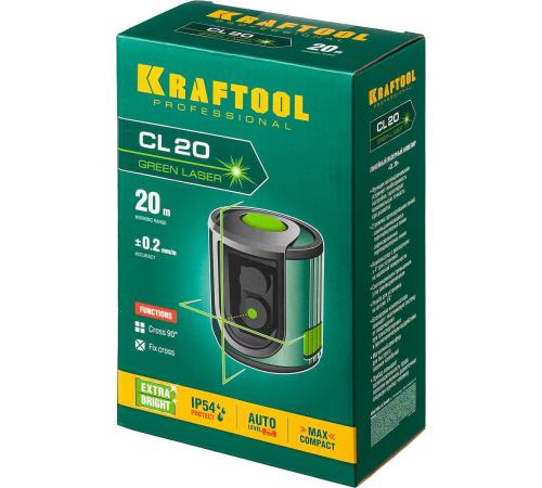 KRAFTOOL CL 20, лазерный нивелир (34701)