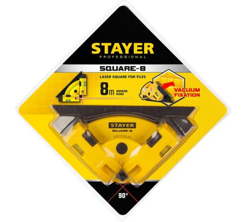 STAYER 8 м, лазерный угольник для кафеля, Professional (34928)