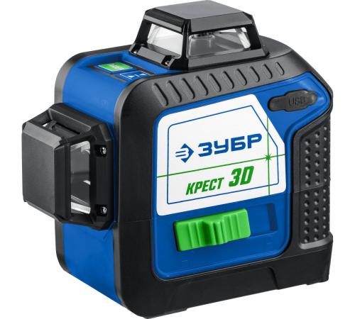ЗУБР КРЕСТ 3D, лазерный нивелир, Профессионал (34909)