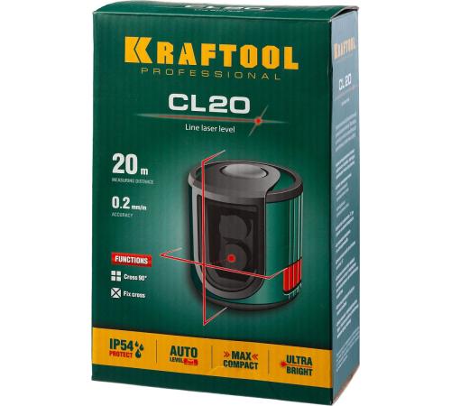 KRAFTOOL CL 20, лазерный нивелир (34700)