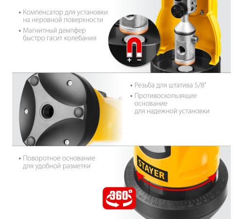 STAYER 10 м, лазерный нивелир, Professional (34960-H2)