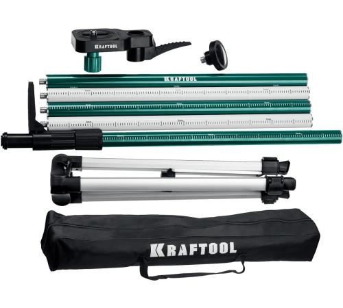 KRAFTOOL SP 36, элевационная распорная наборная штанга-штатив с треногой (34723)