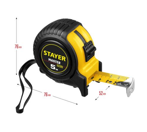STAYER 5 м х 25 мм, рулетка (34025-05-25)