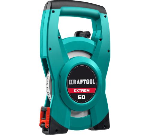 KRAFTOOL 50 м, геодезическая стальная мерная лента (34185-50)