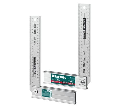 KRAFTOOL QUATTRO, 250 мм, 4 положения, складной столярный угольник (3444)