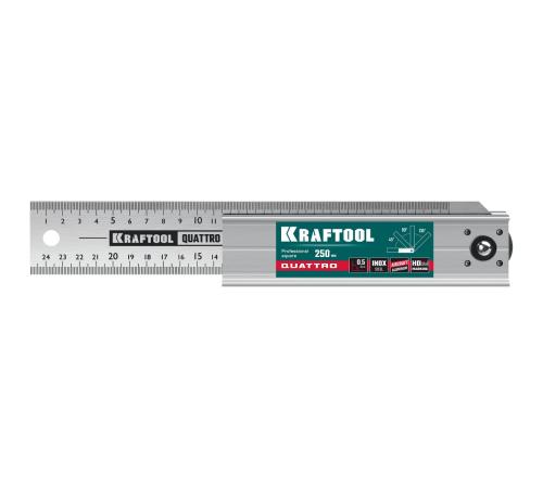 KRAFTOOL QUATTRO, 250 мм, 4 положения, складной столярный угольник (3444)