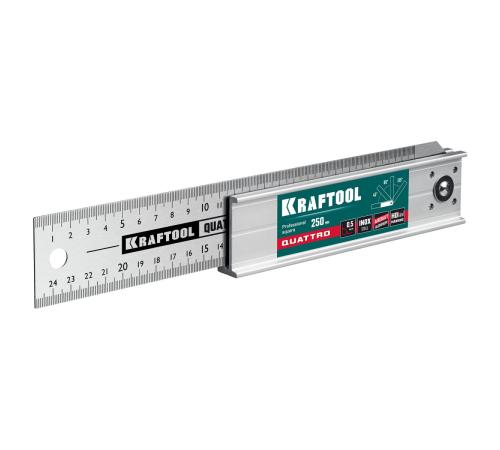 KRAFTOOL QUATTRO, 250 мм, 4 положения, складной столярный угольник (3444)