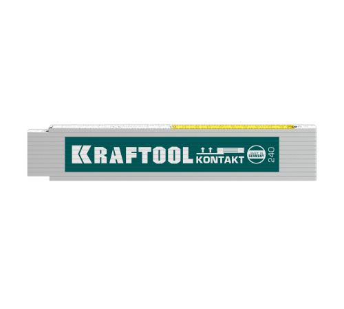 KRAFTOOL PRO-90 Kontakt, 2.4 м, профессиональный складной деревянный метр (34729)