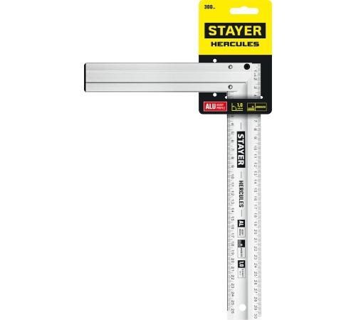 STAYER 300 мм, жесткий столярный угольник, Professional (3432-30)