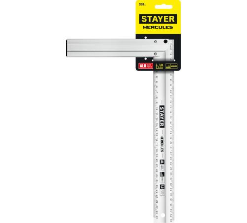STAYER 350 мм, жесткий столярный угольник, Professional (3432-35)