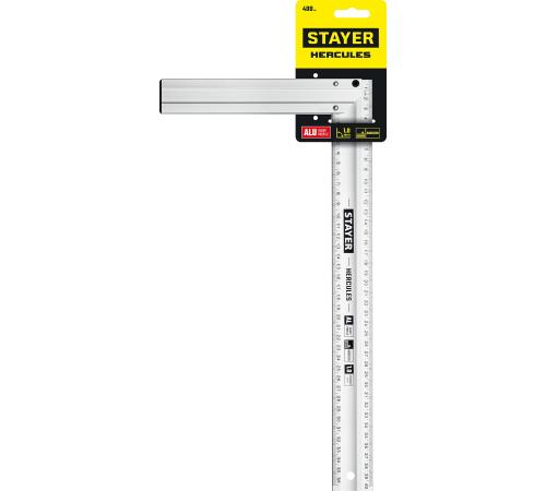 STAYER 400 мм, жесткий столярный угольник, Professional (3432-40)