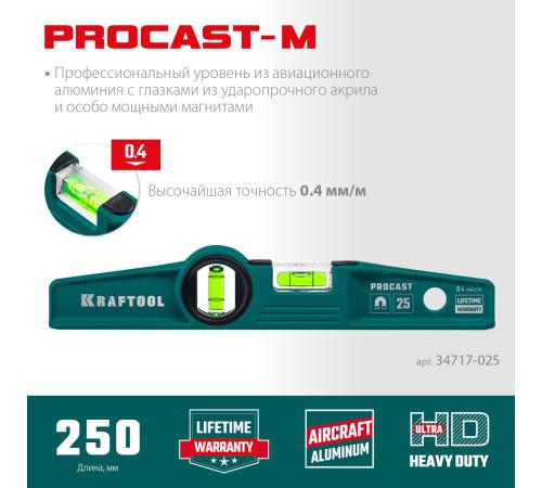 KRAFTOOL PROCAST, 250 мм, литой уровень (34717-025)
