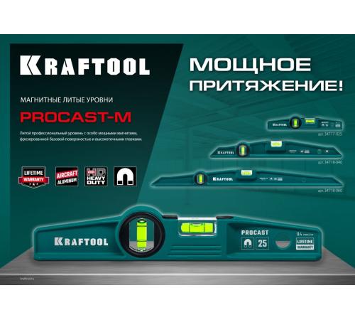 KRAFTOOL PROCAST, 250 мм, литой уровень (34717-025)