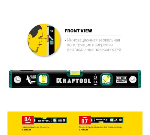 KRAFTOOL 400 мм, с зеркальным глазком, уровень (34781-40)