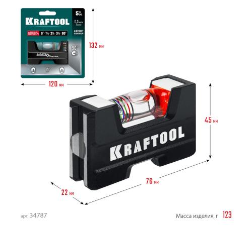 KRAFTOOL A-RATE CONTROL, 5 в 1, компактный магнитный уровень (34787)