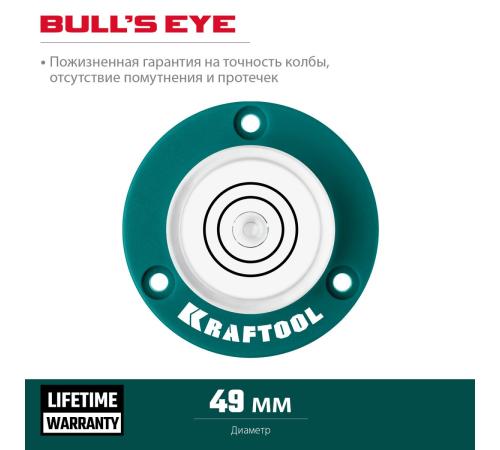 KRAFTOOL BULL'S EYE (БЫЧИЙ ГЛАЗ), d 49 мм, поверхностный магнитный уровень (34789)