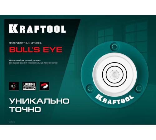 KRAFTOOL BULL'S EYE (БЫЧИЙ ГЛАЗ), d 49 мм, поверхностный магнитный уровень (34789)