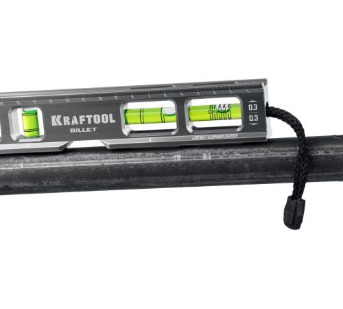 KRAFTOOL BILLET-20, 8 в 1, 200 мм, точность 0.3 мм/м, 4 глазка, брусковый магнитный уровень (34790)