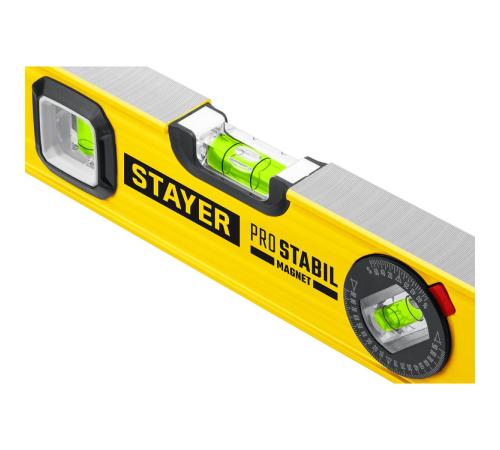 STAYER PRO STABIL, 1000 мм, усиленный профиль, магнитный уровень с поворотным глазком, Professional (3480-100)