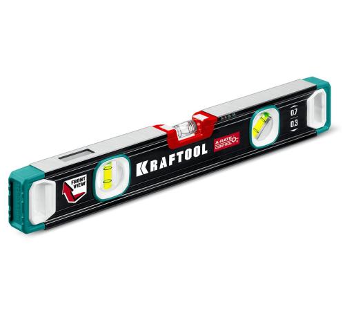 KRAFTOOL A-RATE CONTROL, 400 мм, точность 0.3 мм/м, с инновационным зеркальным глазком, сверхпрочный уровень (34986-40)