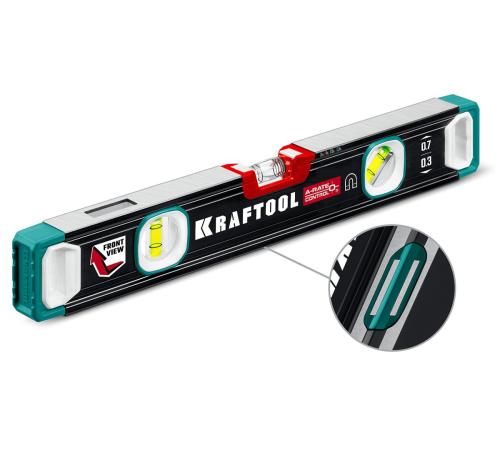 KRAFTOOL A-RATE CONTROL, 400 мм, точность 0.3 мм/м, с зеркальным глазком, сверхпрочный магнитный уровень (34988-40)
