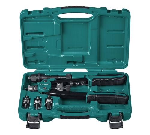 KRAFTOOL Combo2-M10, 2 вида заклёпок, комбинированный двуручный заклепочник в кейсе (31181)