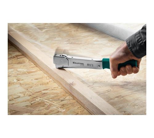 KRAFTOOL HAMMER TACKER, тип 53 (A/10/JT21) 23GA (6 - 10 мм), высокоскоростной стальной скобозабиватель (3153)