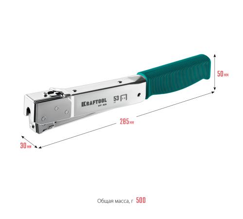 KRAFTOOL HAMMER TACKER, тип 53 (A/10/JT21) 23GA (6 - 10 мм), высокоскоростной стальной скобозабиватель (3153)