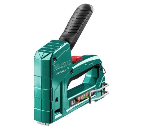 KRAFTOOL Universal-HD, 6-в-1: 53 (A/10/JT21) 23GA (6 - 14 мм)/140 (G/11/57) 20GA (8 - 14 мм)/13/53F/300/500, универсальный алюминиевый степлер (3188)