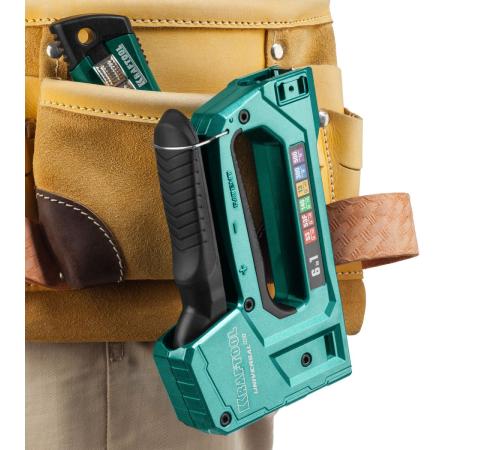 KRAFTOOL Universal-HD, 6-в-1: 53 (A/10/JT21) 23GA (6 - 14 мм)/140 (G/11/57) 20GA (8 - 14 мм)/13/53F/300/500, универсальный алюминиевый степлер (3188)