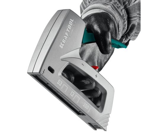KRAFTOOL GRAND-53, тип 53 (A/10/JT21) 23GA (6 - 16 мм)/13/300, алюминиевый рессорный степлер (3193)