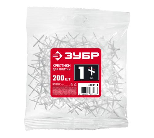 ЗУБР 1 мм, 200 шт, крестики для плитки (33811-1)