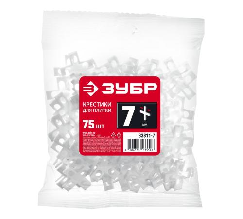 ЗУБР 7 мм, 75 шт, крестики для плитки (33811-7)