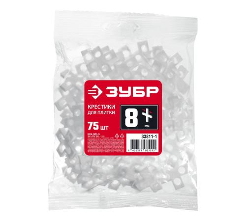 ЗУБР 8 мм, 75 шт, крестики для плитки (33811-8)