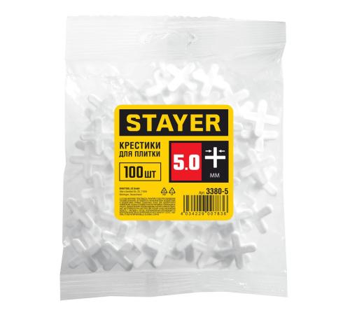 STAYER 5 мм, 100 шт, крестики для плитки (3380-5)