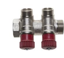 GENERAL FITTINGS вход 3/4″ - 2 выхода 1/2″, коллектор для горячей воды (51046-3/4-1/2-HT2)