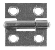 STAYER 25 x 24 х 1.0 мм, цвет белый цинк, карточная петля (37611-25-1)