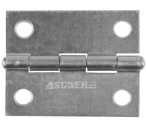 STAYER 50 x 38 х 1.25 мм, цвет белый цинк, карточная петля (37611-50-1)