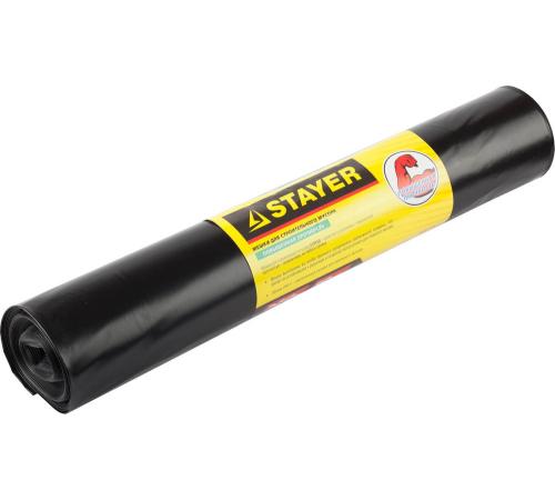 Stayer HEAVY DUTY, 240 л, 10 шт, черные, особопрочные, строительные мусорные мешки (39157-240)