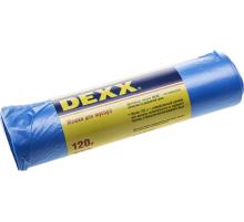 DEXX 120 л, 10 шт, голубые, мусорные мешки (39150-120)