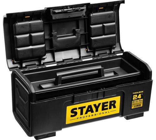 STAYER TOOLBOX-24, 590 х 270 х 255, пластиковый ящик для инструментов, Professional (38167-24)