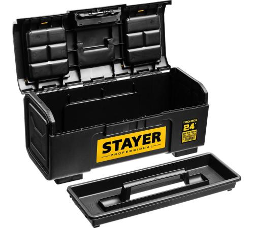STAYER TOOLBOX-24, 590 х 270 х 255, пластиковый ящик для инструментов, Professional (38167-24)