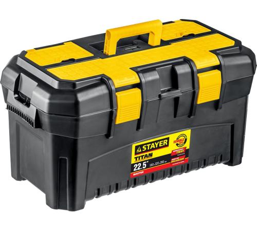 STAYER TITAN-22, 580 x 320 x 280 мм, (22″), пластиковый ящик для инструментов (38016-22)