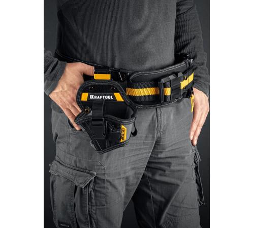 KRAFTOOL KH-5C кобура для шуруповерта с быстросъёмным креплением FastClip, компактная (38770)